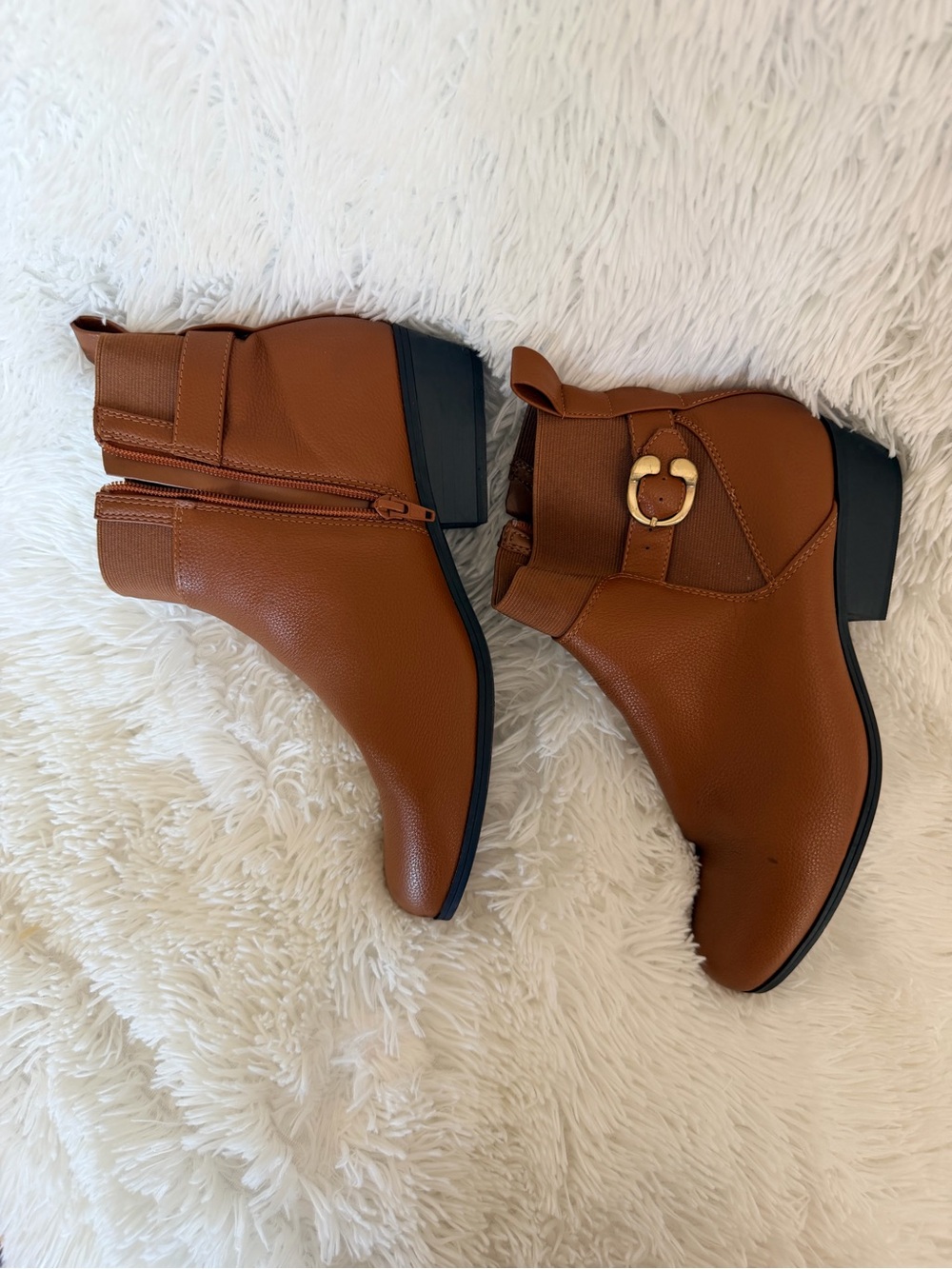 AEROSOLES Brown Leather Ankle Booties - Picture 4 of 10